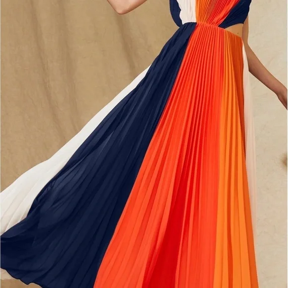 NWT AMUR Kade Pleated Maxi Dress Size 14 - Picture 10 of 10